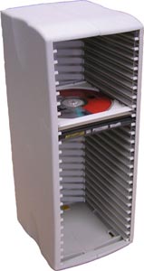 Шкафчик FELLOWES Spring Tower для 25 CD, катапульта, серый